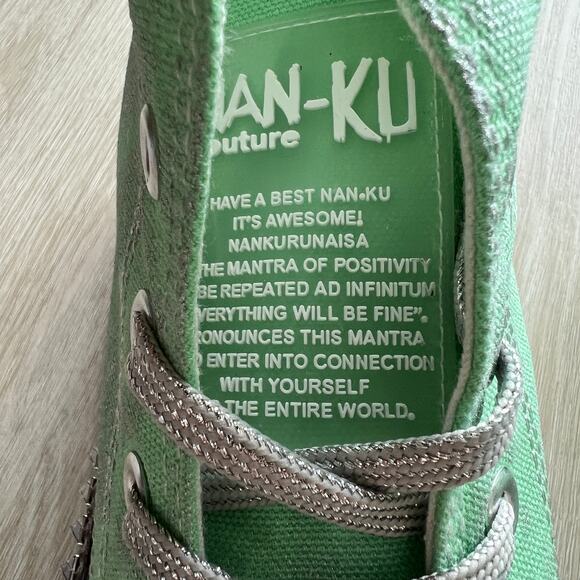 Nan-ku x Free People Cruise Studded Hi-Top Sneakers sz40 US 10 Spring Mint Green - Picture 7 of 14